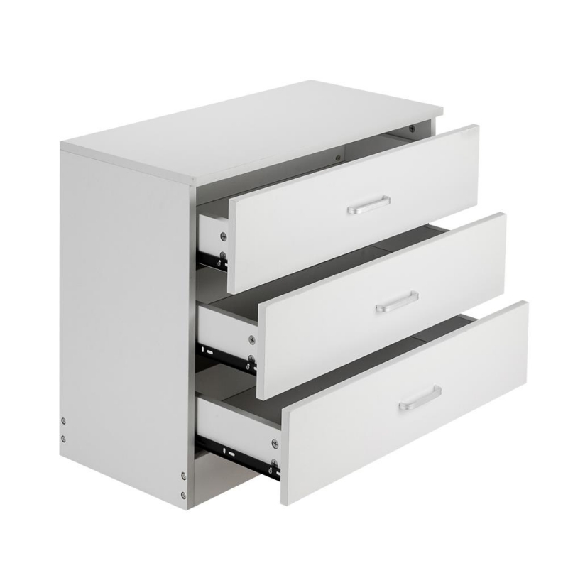 Modern White 3 Drawer Dresser Bedroom White Finish - itoproad Modern White 3 Drawer Dresser Bedroom White Finish - itoproad