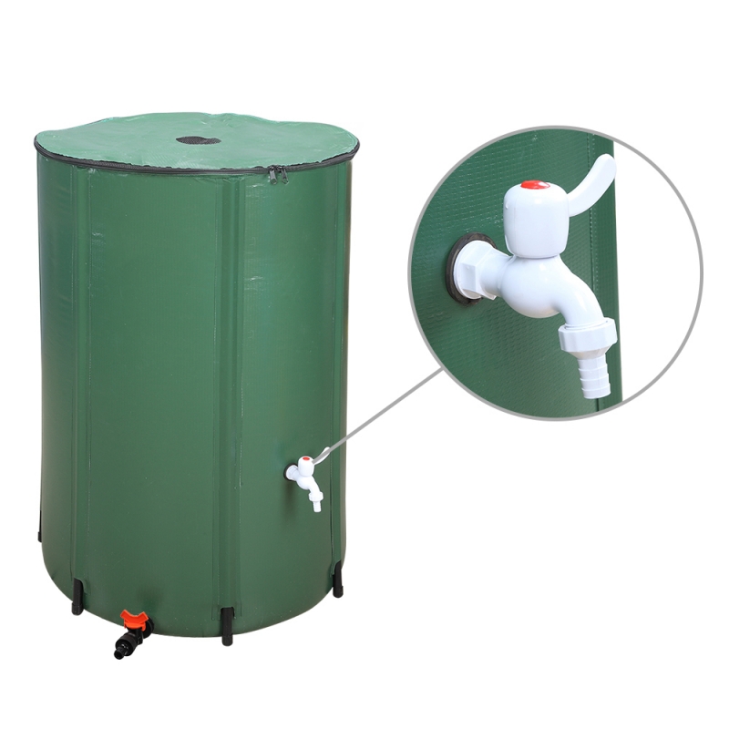 iTopRoad 132 Gallon Collapsible Rain Barrel, Portable Water Storage